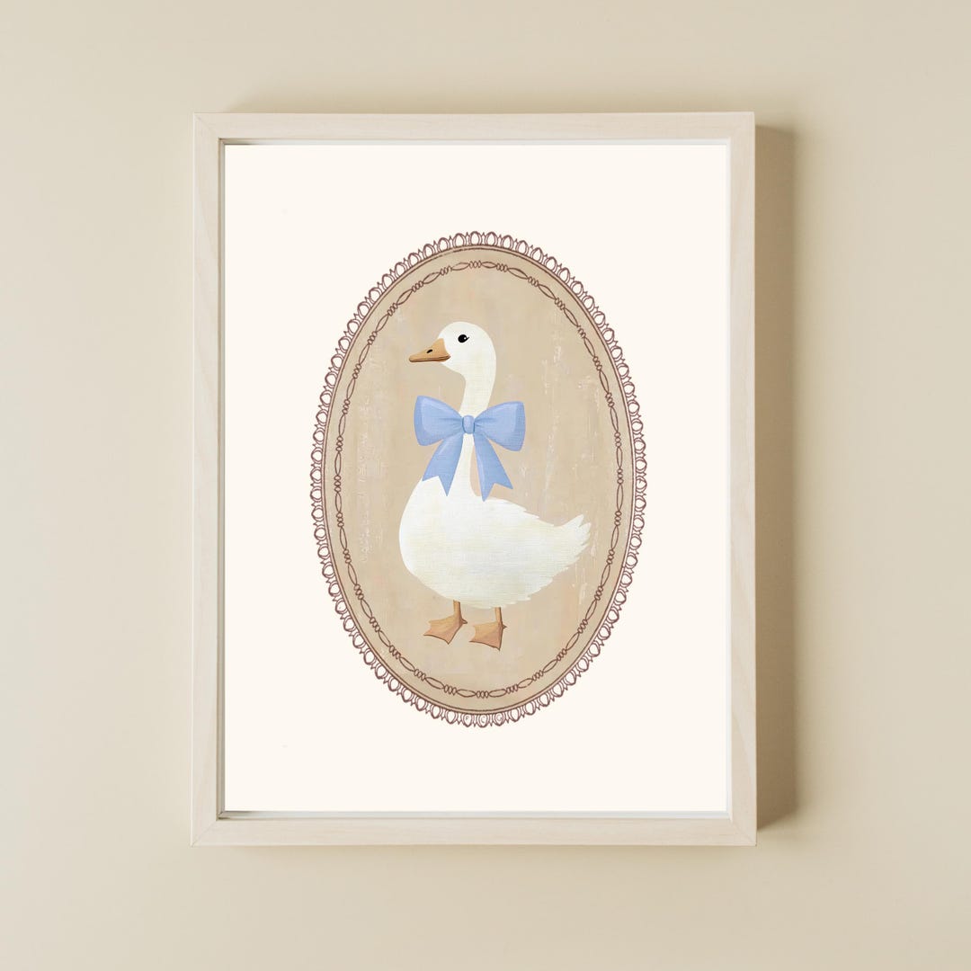 Silly Goose Wall Art Decor for Nursery, Animal Printable for Kids Room ...