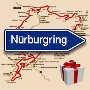 Nürburgring Sign - Aluminum Nordschleife Marker - German Racing Decor - Garage Decoration - European Highway Exit Plaque - FREE SHIPPING