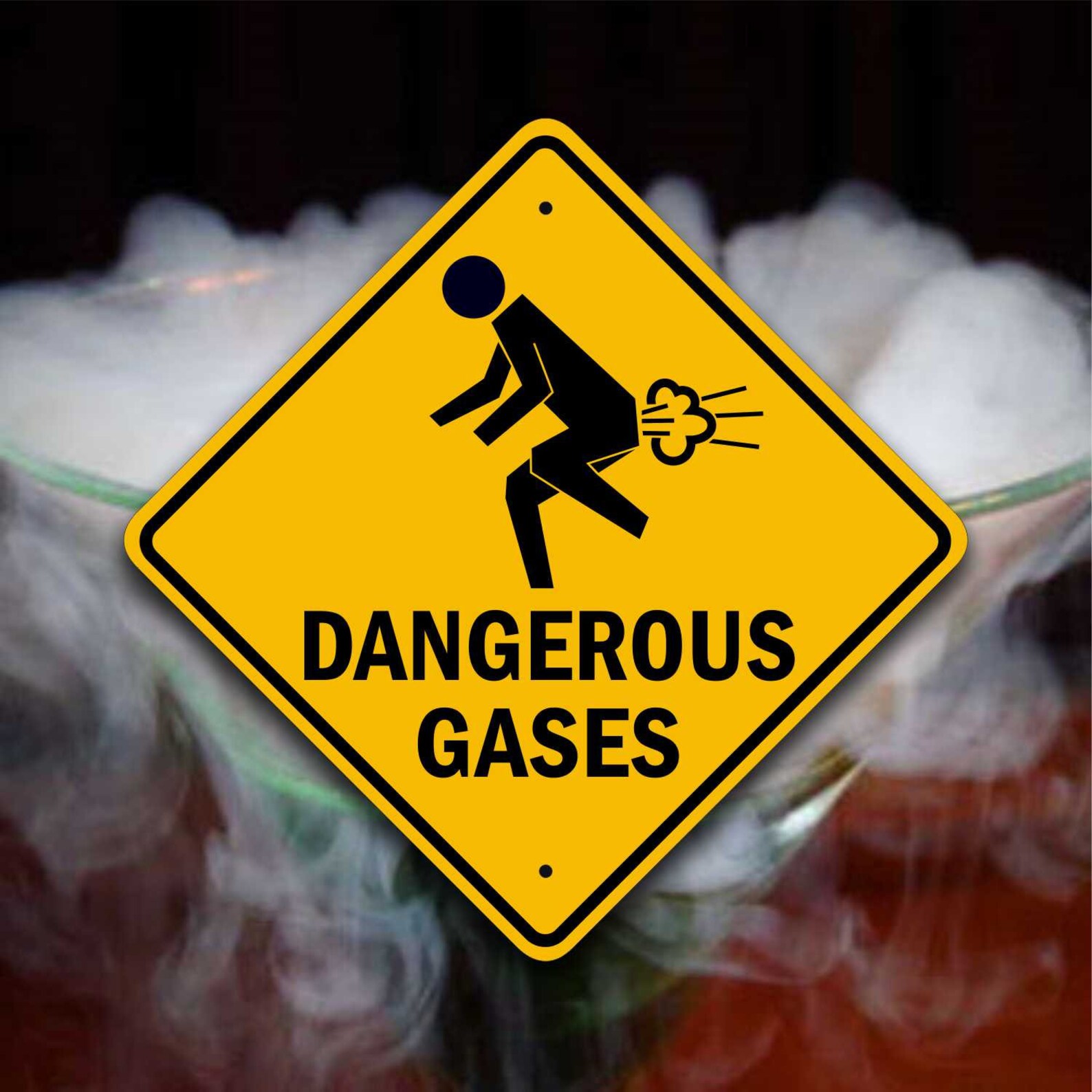 Funny Danger Sign Fart Gas Warning Gag Gift Idea Mancave Etsy