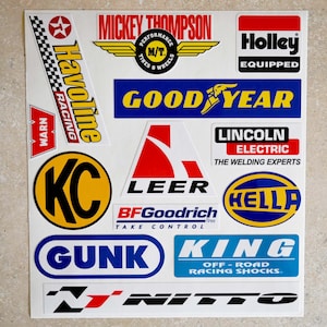 Motorsport Racing Decals - Huge Set of Stickers - Toolbox Garage Decor ...