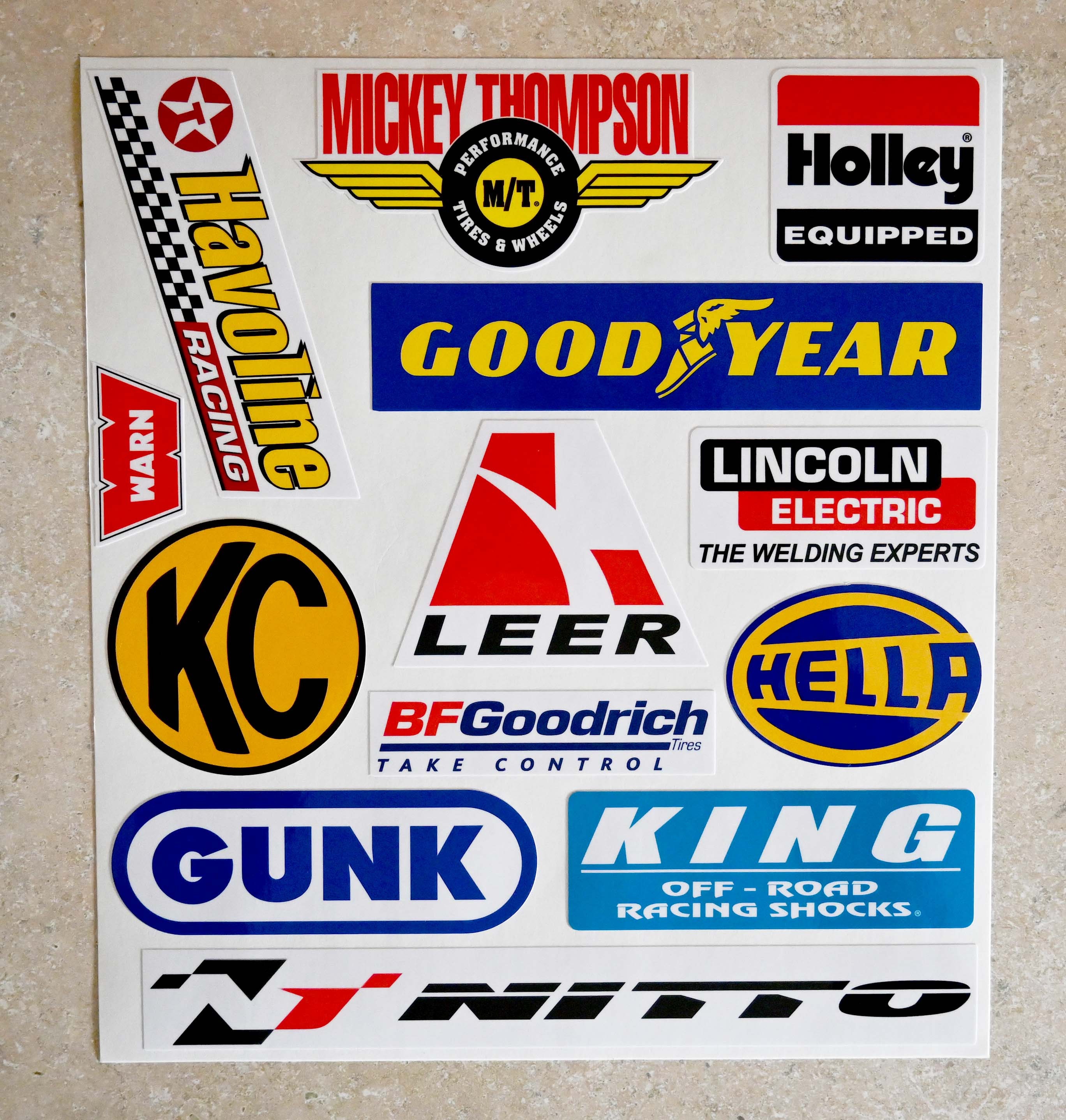 Motorsport Racing Decals Huge Set of Stickers Toolbox Garage Decor