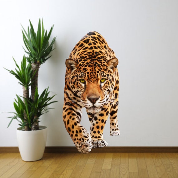 Stalking Leopard - Lifelike Wall Print - Removable & Reuseable