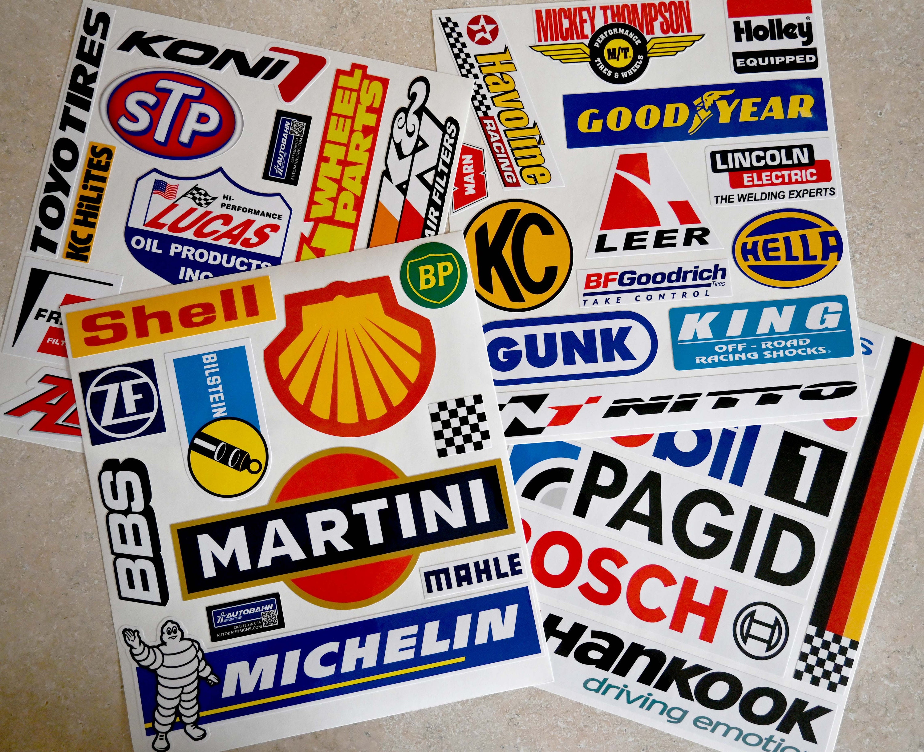 Motorsport Racing Decals Huge Set of Stickers Toolbox Garage Decor