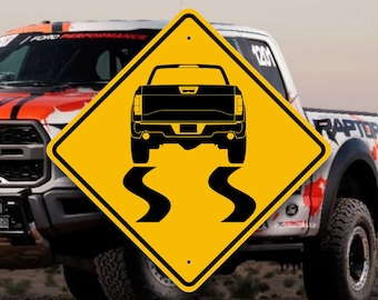 Ford F150 Raptor - Customized Aluminum Sign - Highway Style Placard - Unique Garage & Mancave Decor - Off Road Pickup Muscle Truck Gift Idea
