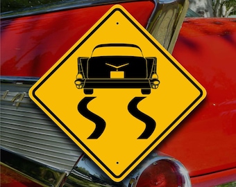1957 Chevy Bel Air - Classic Car - Customizable Tire Burnout Sign - Iconic Automobilia & Garage Decor - Unique Chevrolet Collector's Gift