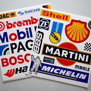 German Racing Decal Set - Martini - Motorsport - Formula 1 - Track - Autocross - Toolbox Art