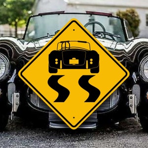 AC Shelby Cobra - Customized Highway Style Sign - Collectible Mancave Garage Decor - Fun Automobilia Gift - Ultimate Muscle Cars - Hot Rod