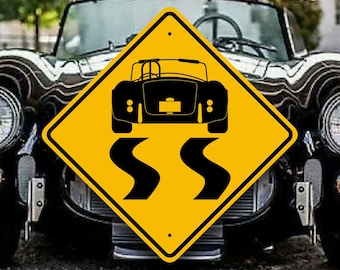 AC Shelby Cobra - Customized Highway Style Sign - Collectible Mancave Garage Decor - Fun Automobilia Gift - Ultimate Muscle Cars - Hot Rod