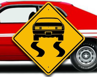 Dodge Dart Demon 1971-72 - Customizable Aluminum Muscle Car Burnout Sign - Classic Mopar Collectible - Garage & Cave Decor -Fun Automobilia