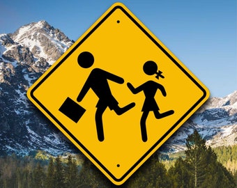 South Park Bus Stop Sign - Real World Aluminum Replica - Animated Cartoon School Crossing - Unique Gift for Show Watcher - Fun TV Game Room