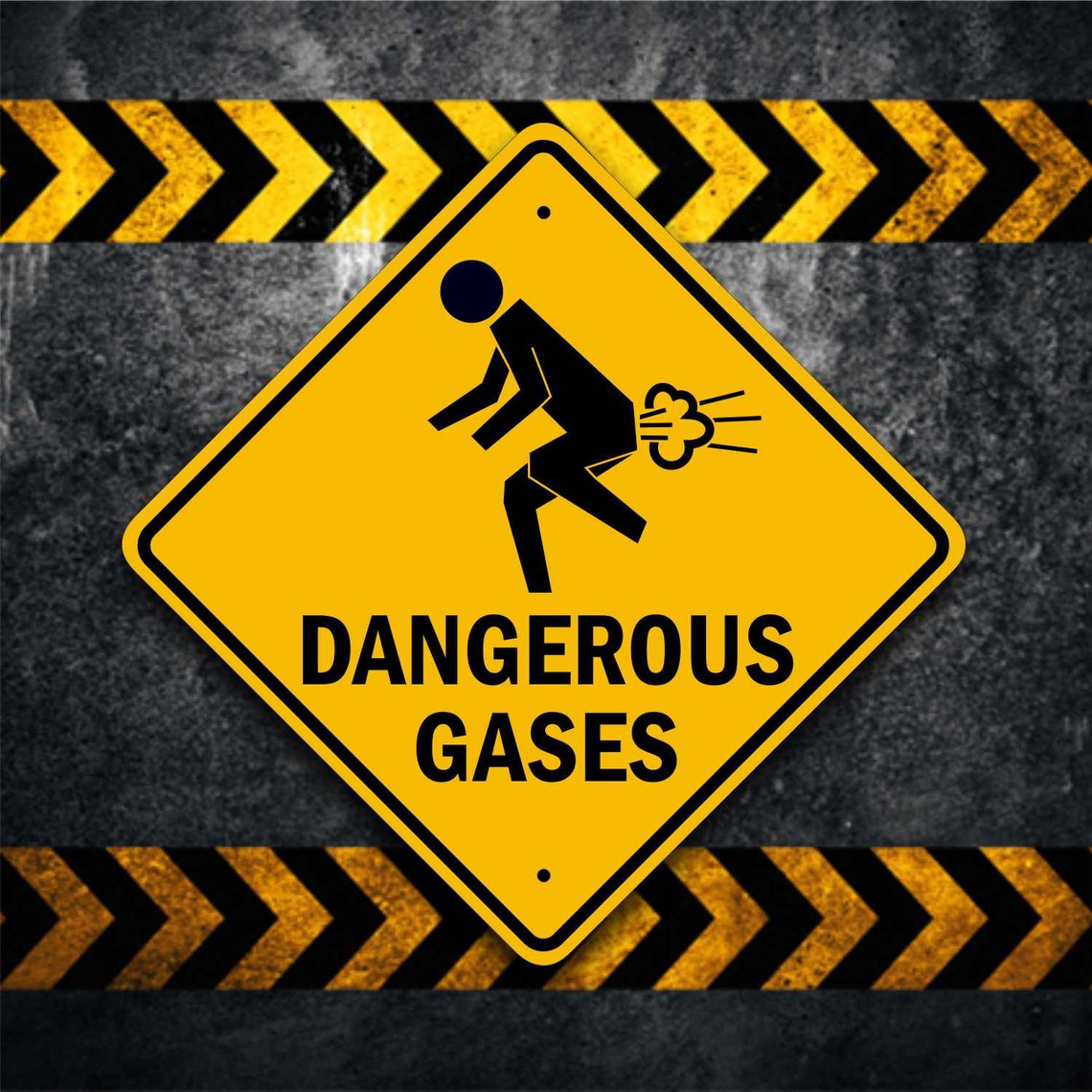 Funny Danger Sign Fart Gas Warning Gag Gift Idea Mancave Etsy