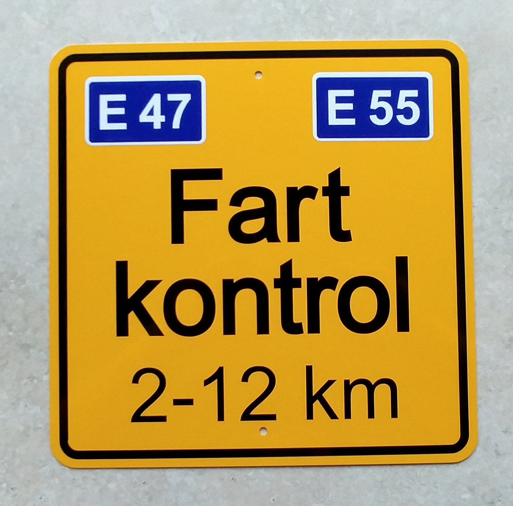 DANISH FART SIGN Fartkontrol Speed Check Funny Etsy