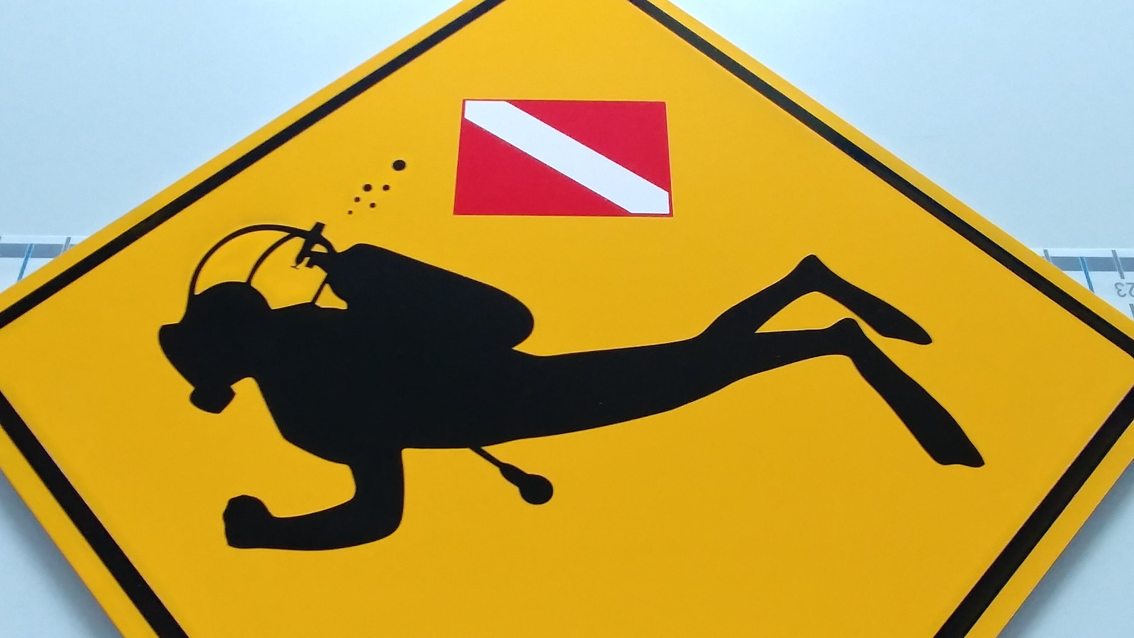 Scuba Sign Aluminum Diver Down Warning Underwater Etsy