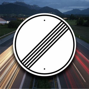 Autobahn Sign - NO SPEED LIMIT - Aluminum Plaque - European Highway - Garage Decor - German Auto Racing - Sporty Driving - Unique Gift Idea