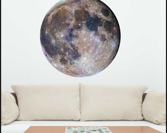 Lunar Eclipse Removable Decal Astronomy Space Decor Full Moon Wall Art 