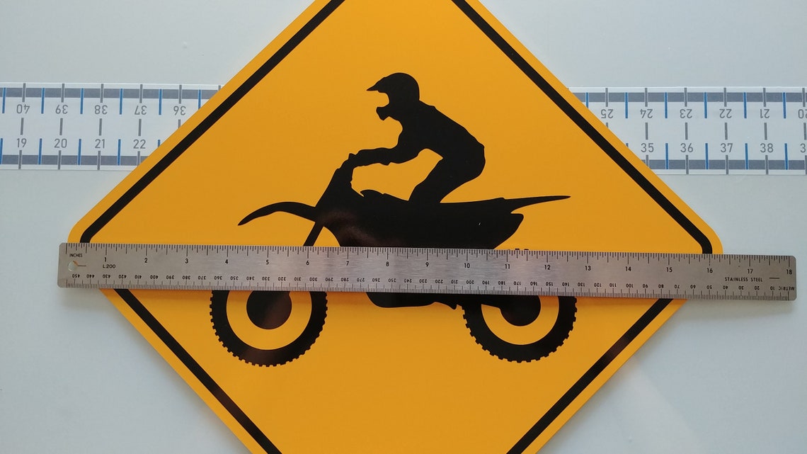 Dirt Bike Crossing Sign Enduro Trail Marker Motocross Etsy