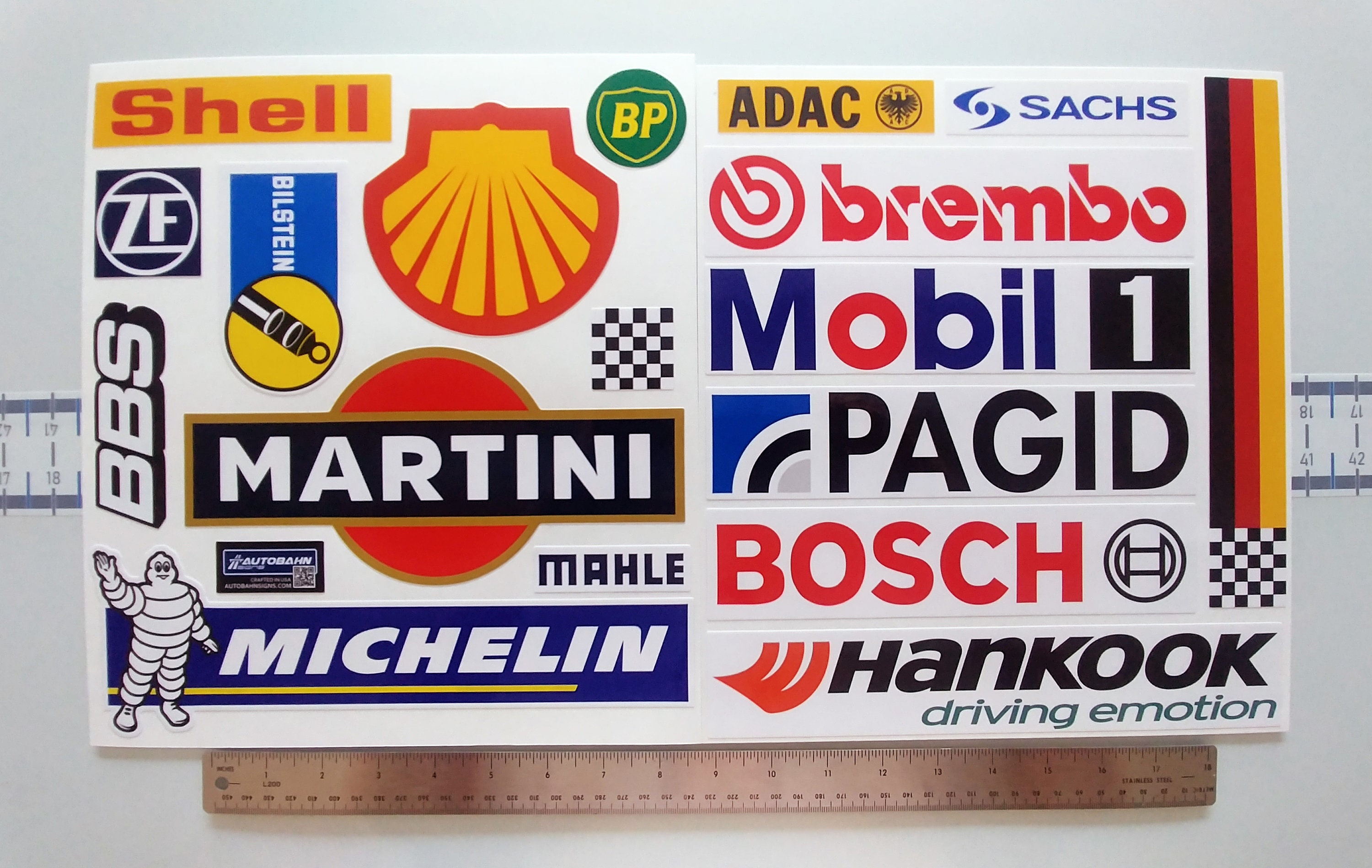 thumbnail interactive-video image 1 of Autobahn Signs Motorsport Decal Set - NASCAR 4x4 Autocross Off Road Nürburgring Toolbox Glossy 1 of 5
