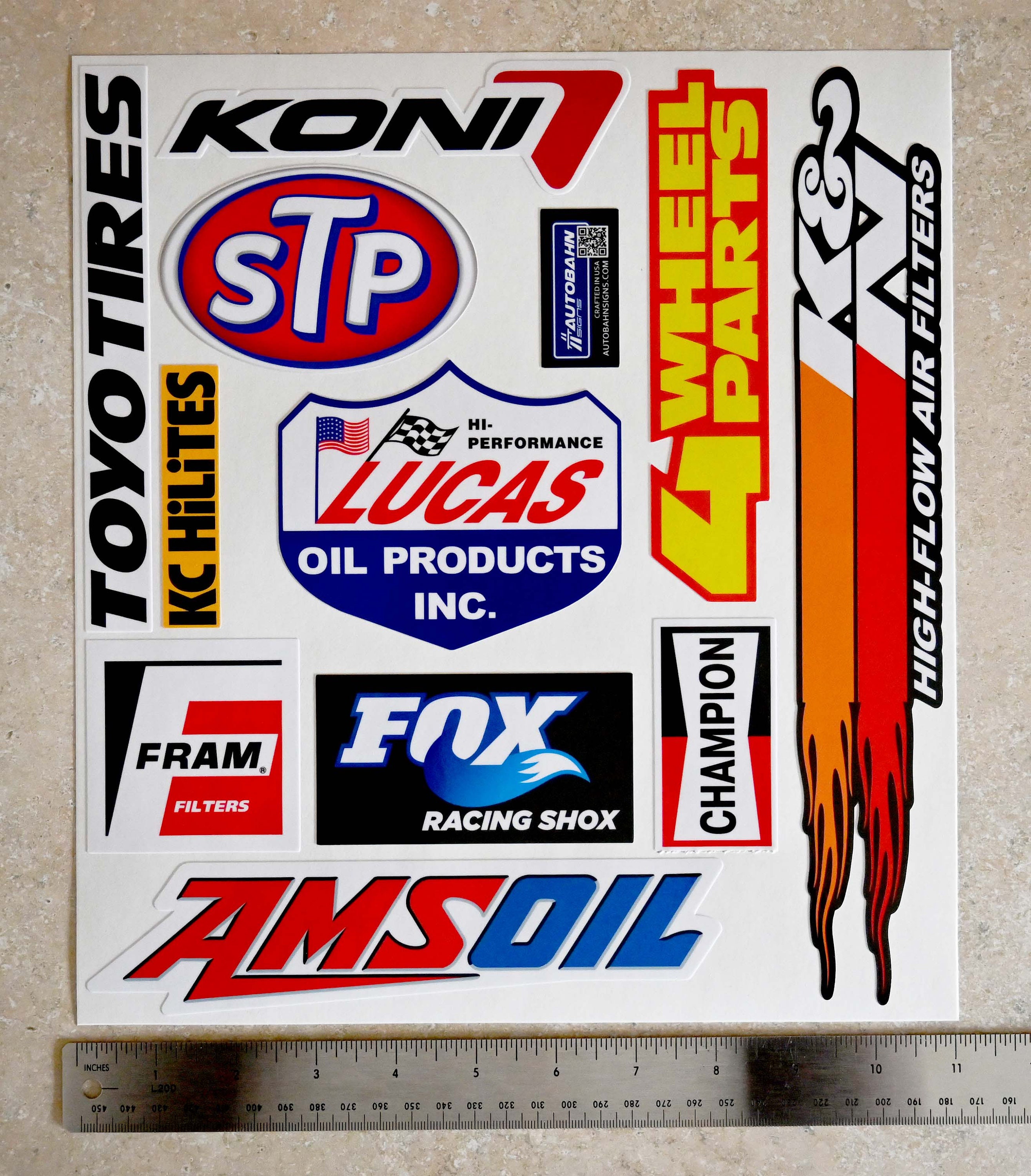 Pro Am Racing Sticker Motorsport Racing Decals - Huge Set of Stickers - Toolbox Garage Decor ...