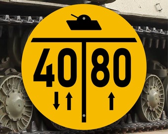 Military Load Classification Sign - Replica NATO Bridge Marker - MLC Ordnance Placard - Heavy Artillery - Government Engineering Standard