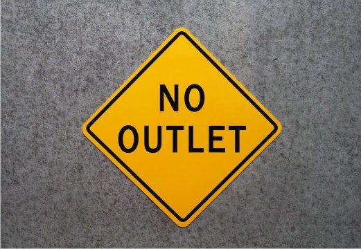 NO OUTLET SIGN - Aluminum Street Plaque - Driveway Privacy Marker