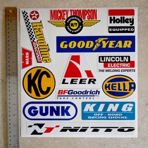 Motor Racing Envelopes Motorsport Racing Decals - Huge Set of Stickers - Toolbox Garage Decor ...