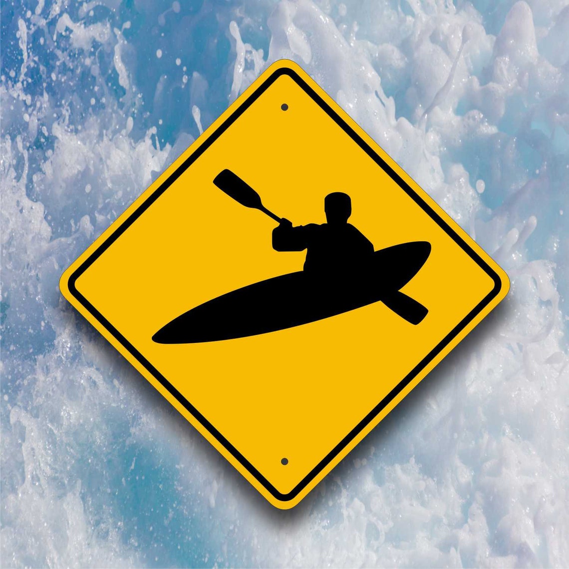 Kayak Crossing Sign Aluminum Canoe Plaque Fun Gift for Etsy