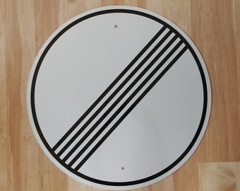 Full Size Reflective Autobahn Sign &quot;No Speed Limit&quot; - German Replica Placard - European Motorsport & Garage Decor - Automobile Driving Gift
