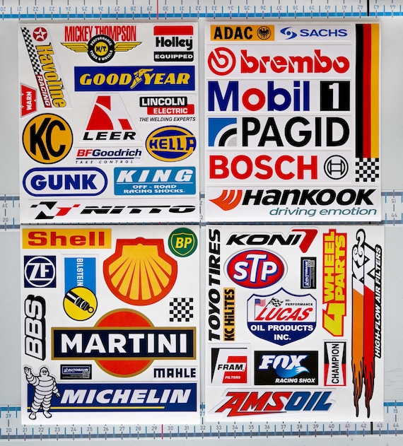Motorsport Racing Decals Huge Set of Stickers Toolbox Garage Decor Nascar Formula 1 Racing Sponsors Motorcycle Automobile Theme Etsy