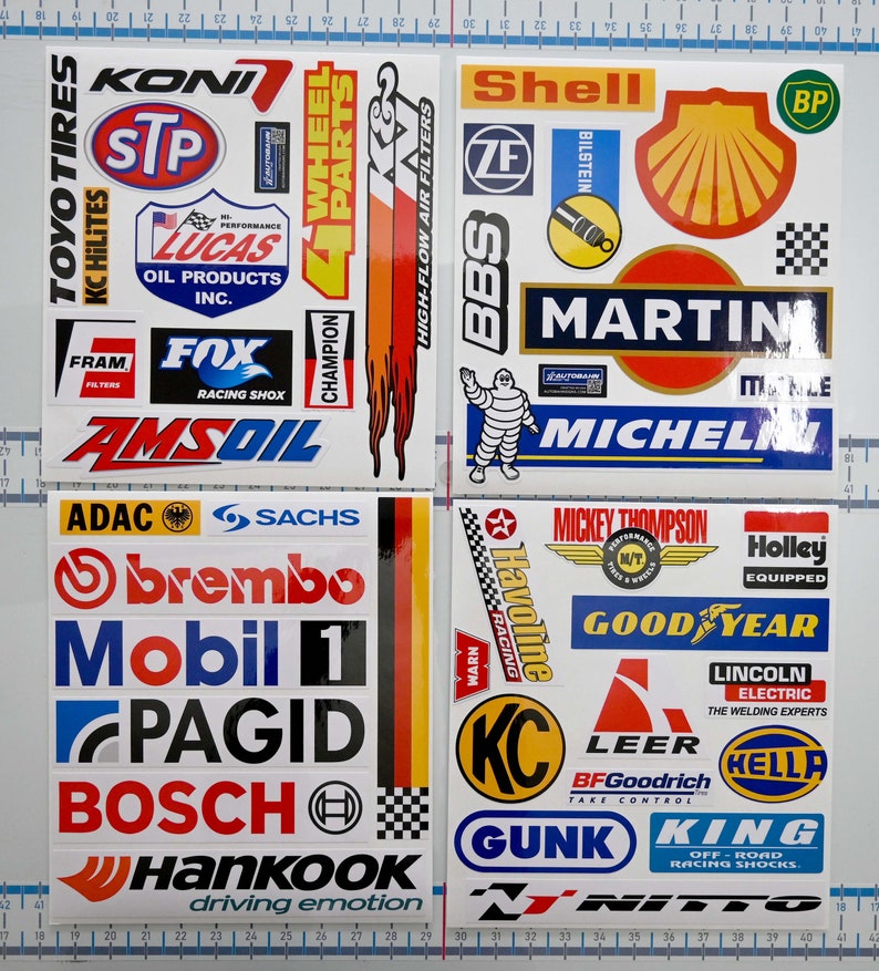 Bracket Racing Sticker Motorsport Racing Decals - Huge Set of Stickers - Toolbox Garage Decor ...