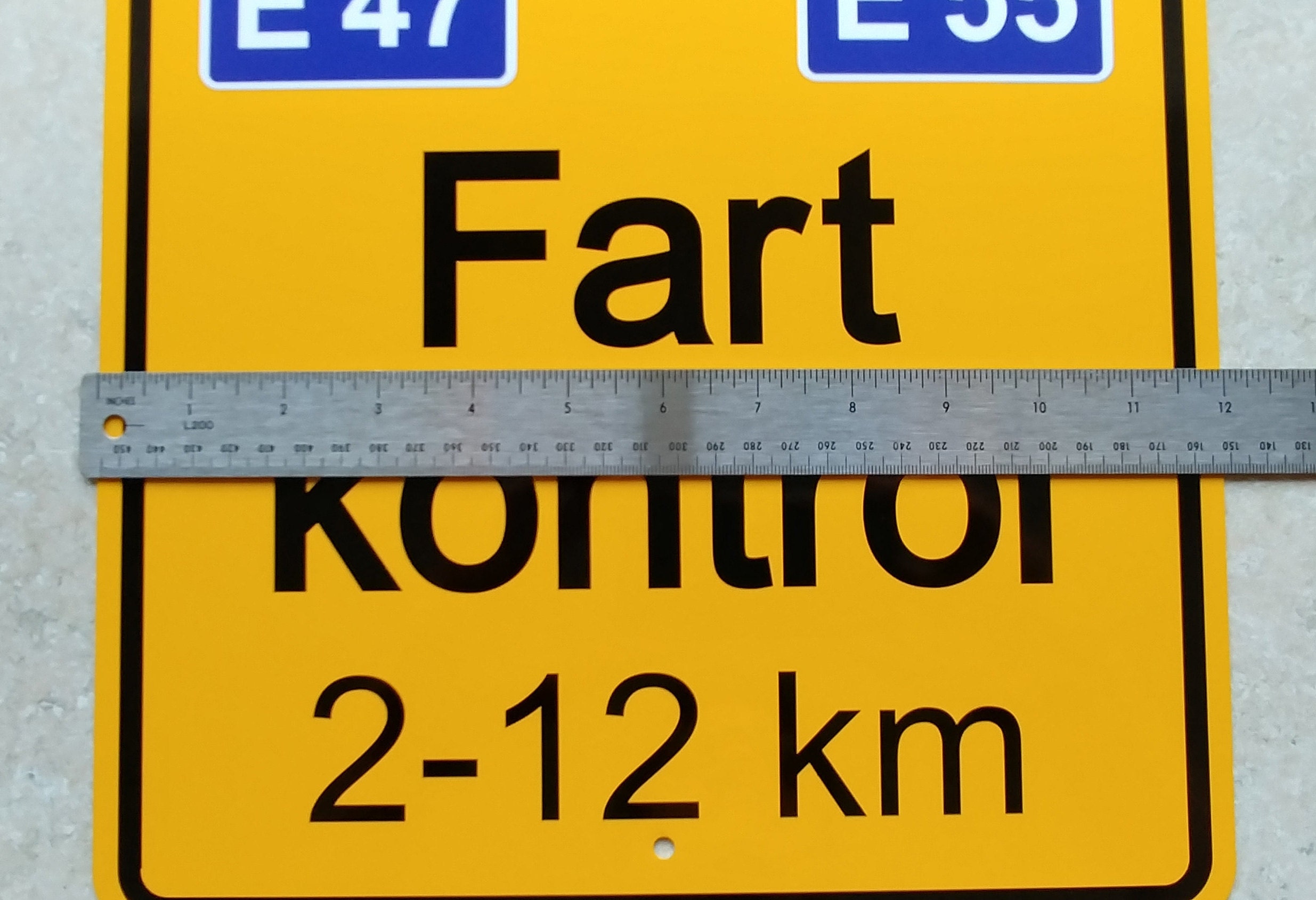 DANISH FART SIGN Fartkontrol Speed Check Funny Etsy