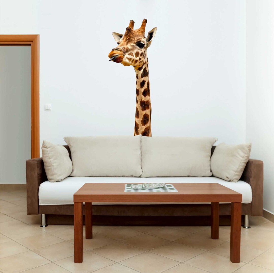 Giraffe Wall Decal - Removable Fabric Print - Africa Safari & Nursery ...