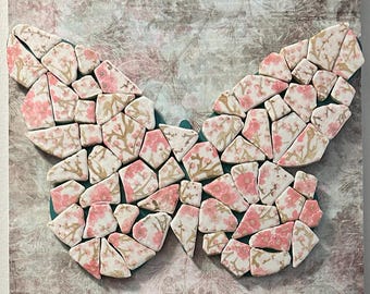 Handmade Mosaic Butterfly Wall Art