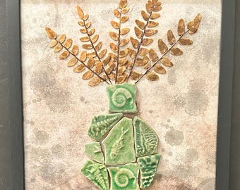 Handmade Mosaic Vase Wall Hanging