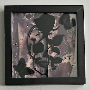 Decoración de pared de esqueleto pequeño hecha a mano