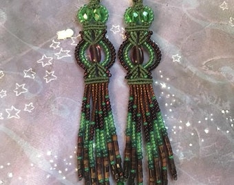 Hand beaded earrings