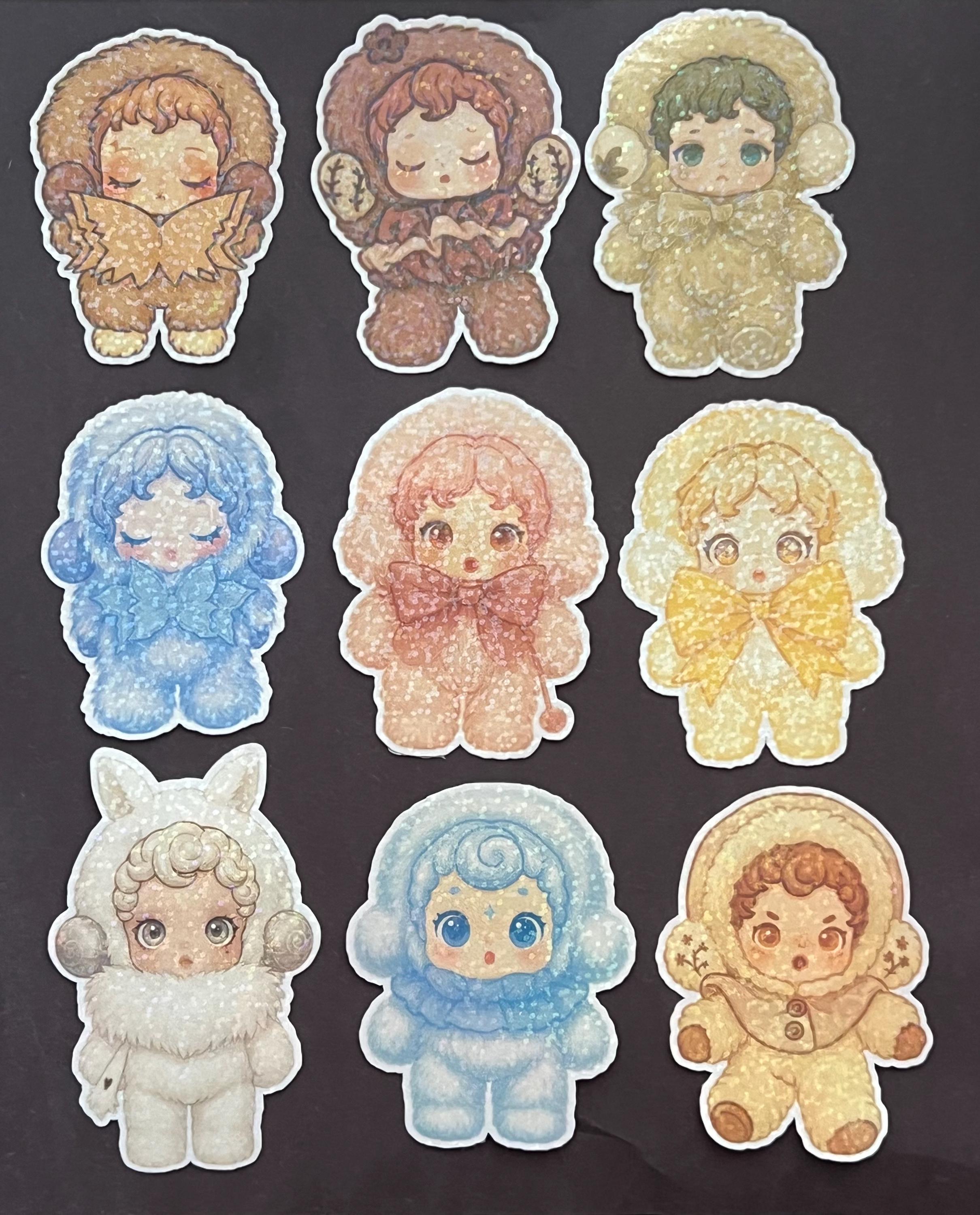 水晶デコ改造 SKULLPANDA 青色ドール キーホルダー アクリルキーホルダー 5種類セット – 【公式】未確認生物ショップ