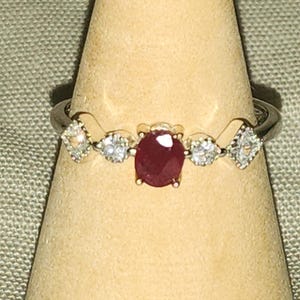 Amazing Quality Sterling Silver Burma Ruby Ring. Great Gift Idea