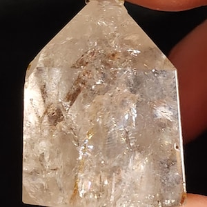 High Quality Natural Black Tourmaline in Clear Quarts Rutilated Mini Tower