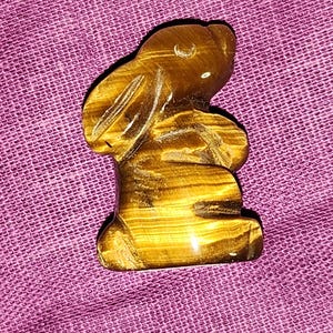 Hochwertiges natürliches Tigeraugen-Kaninchenschnitzen