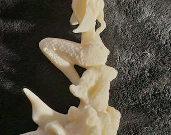 High Quality Natural Tagua Ivory Nut Mermaid Carving