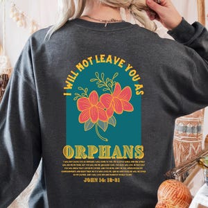 I will not leave you Sweatshirt, Retro Western Christian Sweatshirt, Modern Christian Sweatshirt, Jesus sweatshirt, John 14
