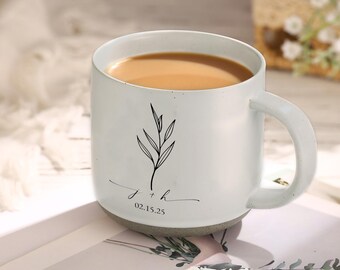 Personalized Mr & Mrs Coffee Mugs,Engagement Pottery Mug,Custom Wedding Mugs,Bridal Shower Gifts,Engagement Gifts,Wedding Gifts for Couple