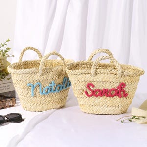 Custom Straw HandBag,Personalized Beach Bag,Bridesmaid Gifts Basket,Wedding Party Gifts,Summer Wedding Gift,Bachelorette Party Gifts