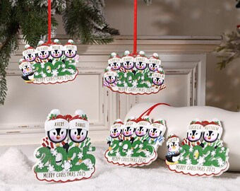 Kundenspezifische Weihnachtsverzierung 2025, personalisierte Baumdekoration für Familie Freunde, personalisierter Weihnachtsgeschenk-frohes Weihnachten-Harz-Anhänger