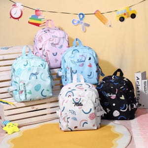 Sac à dos personnalisé pour tout-petit, sac à dos brodé pour enfant, cartable pour enfants d'âge préscolaire, sac à dos pour enfants, sac garçon fille, cadeau de rentrée scolaire, cadeau d'anniversaire
