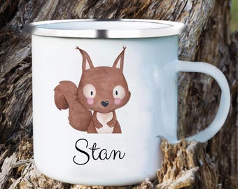 Kundenspezifische Tierthema-Tasse für Kinder - Wählen Sie Dinosaurier-Katzen-Fuchs-Löwe - Bruchsicherer Edelstahlbecher - Perfektes SchulGastgeschenk