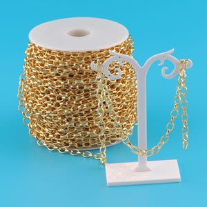 Gold Cable Chain,Special Jewelry Chain,Semi-Finished Product Chain for DIY Jewelry Making,18K Gold