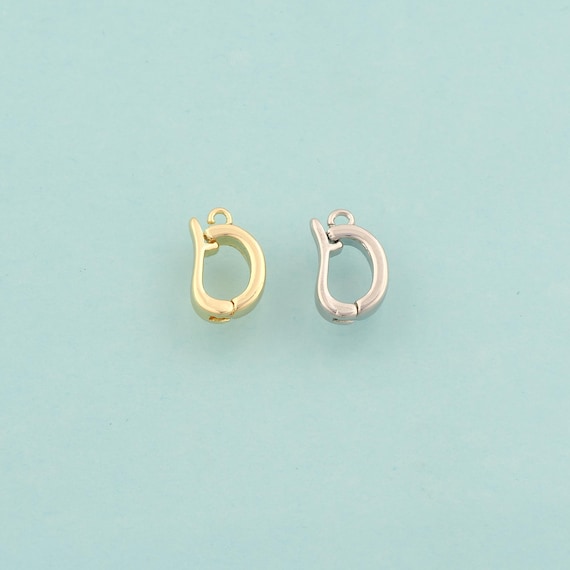 Gold Openable Clasp,Snap Jewelry Clasp,Openable Clasp for DIY Jewelry Making,18K Gold & Rhodium