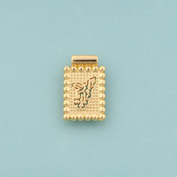 Gold Angel Charms,Square Jewelry,Angel Pendant for DIY Jewelry Making,18K Gold