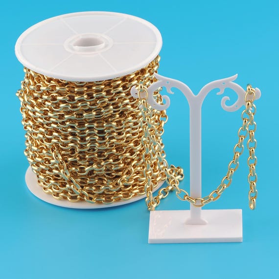 Gold Rolo Chain,Special Jewelry Chain,Semi-Finished Product Chain for DIY Jewelry Making,18K Gold